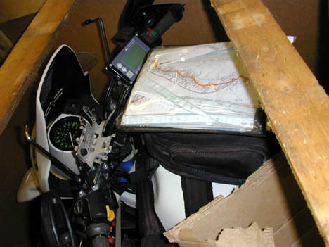 12-10-02 This is were someone broke into my crate and stole my radio and disc player